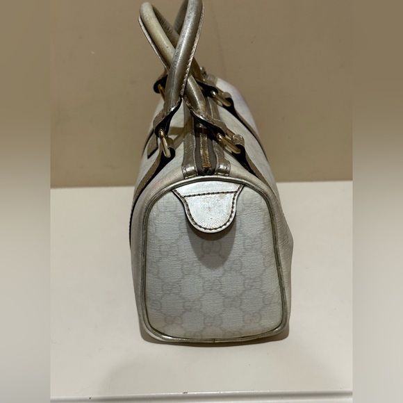 Gucci White and Silver Mini Boston Satchel - Picture 11 of 11
